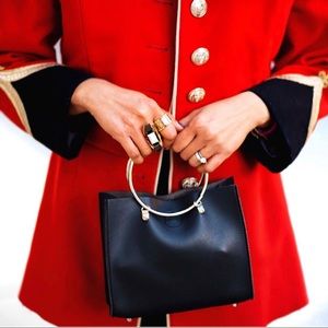 NEW! Unique Gold Tone Three Stone Statement Ring, Cocktail Ring, Party Ring